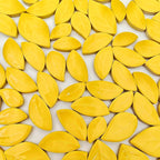 500g/1.1lb Leaf-Shaped Ceramic Mosaic Tiles, Ceramic Mosaic Pieces by Unknown