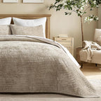 EVERGRACE Velvet Quilt Set California King 118'' x 106'', Luxurious Soft - Image 7