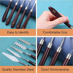 29 Pcs Palette Knife Set, Stainless Steel Palette Knife - Image 4