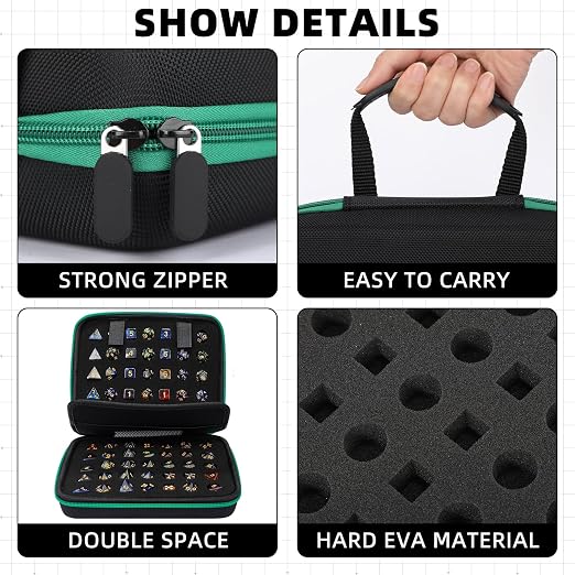 Aoriher 2 Pcs Dice Case with Removable Slotted Tray - Image 5