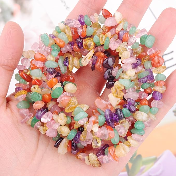 400pcs Natural Chip Stone Beads - Image 5