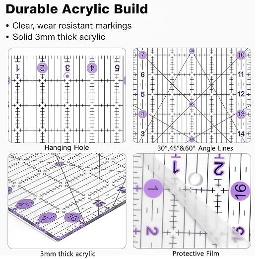 Sewing Ruler, 6“ * 17” Quilting Rulers, Acrylic Ruler, Cutting Ruler - Image 3