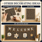 Leopard Print Bulletin Board Paper Roll Cheetah Bulletin Board Background Paper - Image 5