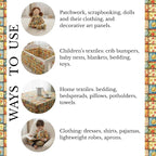Sunny Garden Patchwork Cotton Fabric Panel 61 x 36.6 Inches, Floral Rustic - Image 9