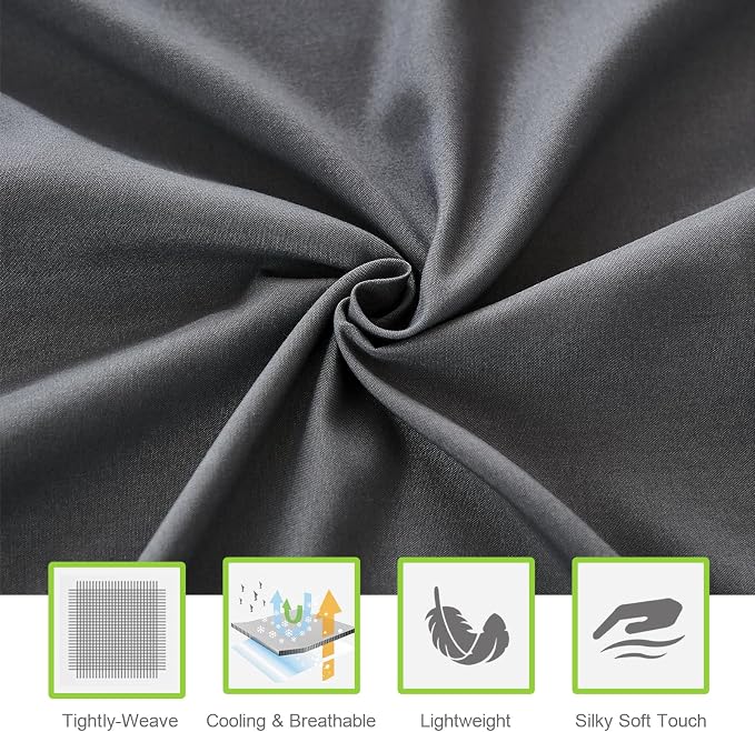 ILAVANDE Grey Sheets Set, Super Soft Microfiber Bed Sheets Set-Wrinkle Free & - Image 3