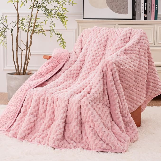 Super Fuzzy Soft Fleece Sherpa Weighted Blanket 20 lbs by EazfyPro