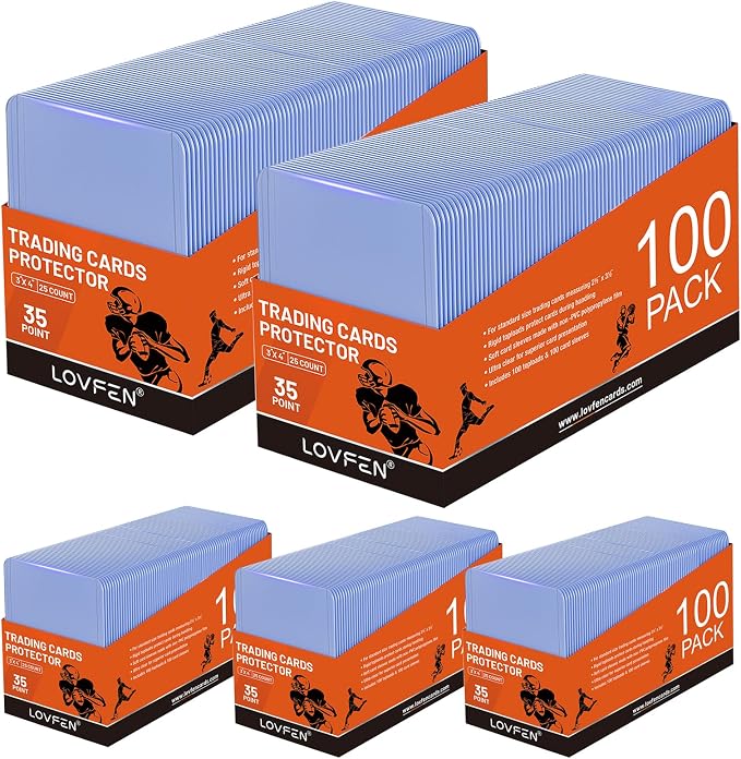 500 Hard Plastic Card Sleeves – 500 Toploads, 35PT Baseball Card Protectors by LOVFENOFFICIAL