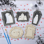 Simgoing 24 Set Wood Ghost DIY Frames Decorating Craft - Image 3