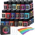Smalltongue Mica Powder for Epoxy Resin, 72 Colors, 0.35 oz Bottles Mica Glitter by Smalltongue