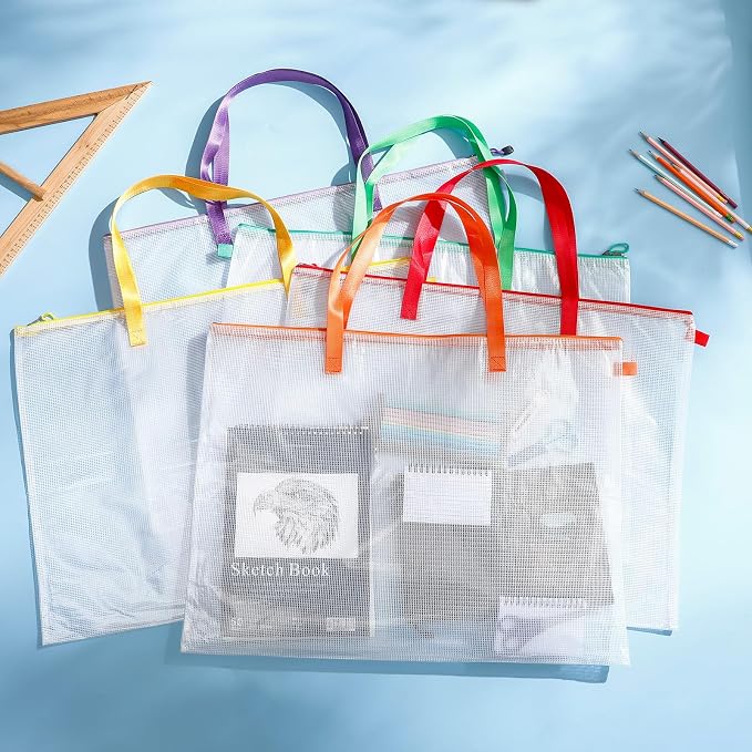 10 Pcs Art Portfolio Bags, 19 x 25 Inch Clear Poster Storage Bags - Image 4