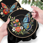 ERKOON Embroidery Kit for Beginners, 2 Set Flower Cross Stitch Set Include - Image 5