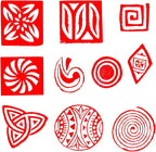 Royal Kraft Geometric Wooden Printing Stamps - Image 2