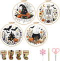 Halloween Embroidery Kit, Pumpkin Cross Stitch Kits, 4 Set Craft Kits by BBLYBD