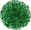 QYGL 0.55LB Green Clear Glass Pebbles, Tumbled Sea Glass Stones by QYGL