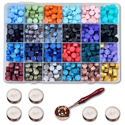 xxxHOLIC 620 Pcs Sealing Wax Beads Kit, 24 Colors by xxxHOLIC