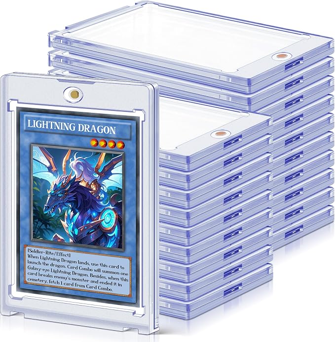 20 ct Magnetic Card Holders for Trading Cards, 35 pt Hard Cards Sleeves Case by Homthy