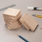 3″ X 3″ Wood Squares Wooden Blocks - Image 2