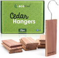 ecoKiwi Cedar Blocks for Clothes Storage - 20 Pack Hang Ups - 100% Natural Aromatic Cedar Planks for Closets and Drawers - Cedar Wood Hangers Balls Chips with Sandpaper - Cedarwood Scented Freshener