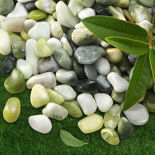 2.2 lb Jade Pebbles for Indoor Plants, 1/2 Inch Polished Decorative Pebbles for - Image 6