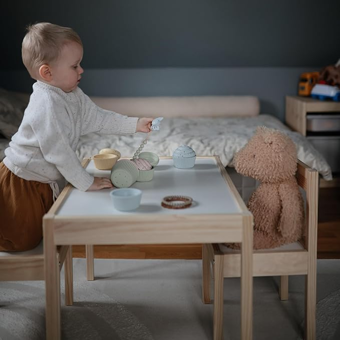 FRIGG Lucky Symmetrical SilkySoft Silicone Baby Pacifier | Made in Denmark | BPA-Free (Pale Daffodil/Silky Satin, 6-18 Months)