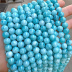 90pcs 4mm Natural Stone Beads Larimar Blue Stone Round Loose Beads - Image 3