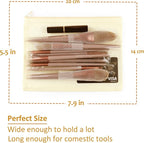Koolmox Makeup Bags, 12 Canvas Pencil Pouch, Cotton Canvas Toiletry Pouch - Image 2