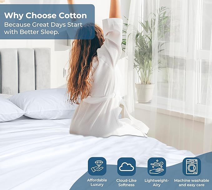 Royale Linens 100% Organic Cotton King Flat Sheet Only - Image 7