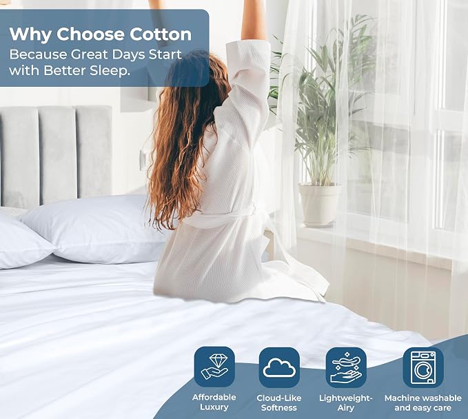 Royale Linens 100% Organic Cotton Full Flat Sheet Only - Image 7
