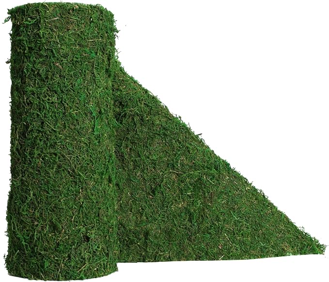 USMOLA Moss Roll, Dried Moss for Crafts, Moss Table Runner for Fairy Gardens by USMOLA