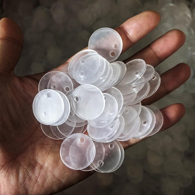 100pcs with Holes 1inch Blank Mini Acrylic Round Sheets | 2mm Thick, - Image 2