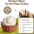 Wool Roving Top – 8 OZ Natural Corriedale, Bulk Pack, Best Core Wool - Image 2