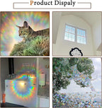Niviy Rainbow Window Film 35.5 x 78.7 inches, Iridescent Window Film Stained - Image 6