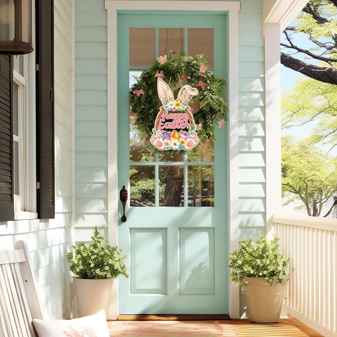 Large Size 12" Wooden Easter Ornaments to Paint, Wooden DIY Blank Unfinished - Image 2