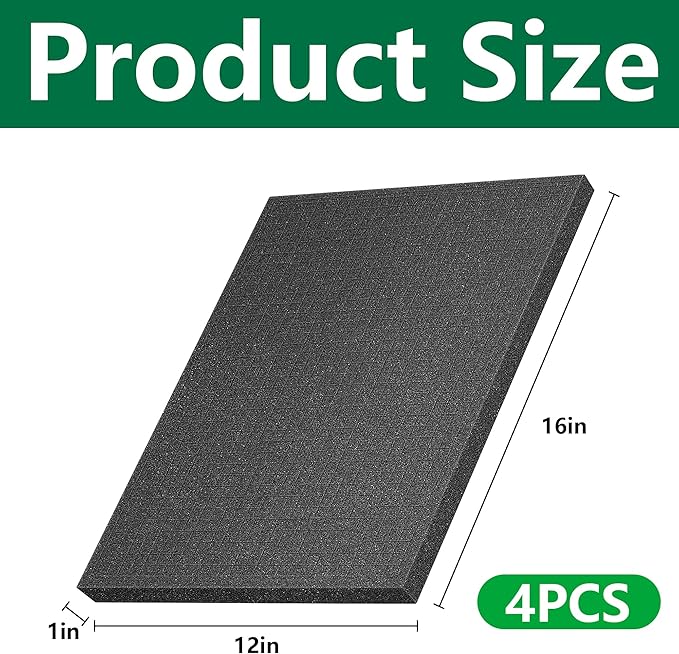 Sfcddtlg 4 Pcs Pick Apart Foam Inserts- 16 x 12 x 1 Inch Pick and Pluck Foam - Image 2