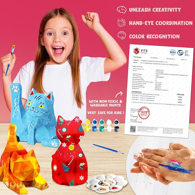 Goody King Paint Your Own Cat Lamp Art Kit, Arts & Crafts - Image 3