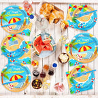 50 Guests Beach Plates and Napkins Party Supplies Summer Birthday Party - Image 7