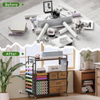 VENNQD Large Craft Organizer and Storage Rolling Cart Compatible - Image 8