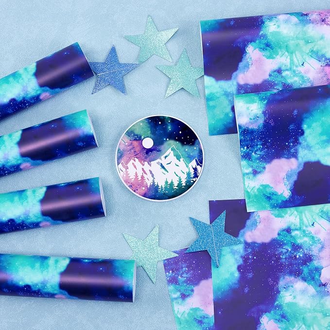 Tintnut Galaxy Permanent Vinyl 8 Sheets 12x10in Pink Blue Adhesive Vinyl | - Image 7