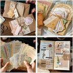 400Pcs Scrapbook Supplies Kit, 4 Pack Of Vintage Scrapbook Paper by Unknown