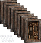 5x7 Picture Frames Set of 8, Vintage Rustic Farmhouse Industrial Style Photo by Unknown