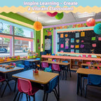 6 Rolls 196.8 Ft Pastel Bulletin Board Borders – Scalloped Classroom Summer - Image 6