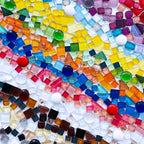 LITMIND Mosaic Tiles for Crafts Bulk, 4.4 LB Crystal Glass Mosaic Pieces - Image 7
