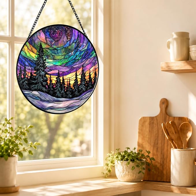 Northern Lights Starry Acrylic Suncatchers - Image 5