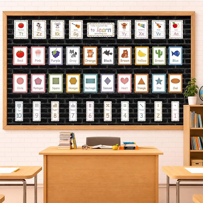 Black Brick Bulletin Board Roll Non-Woven Fabric Poster 16in X 12ft | Back to - Image 4