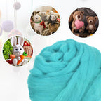 uxcell Needle Felting Wool, 8.5 Oz Nature Fibre Wool Yarn Roving - Image 4