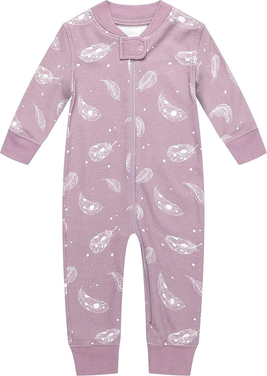 Owlivia Organic Cotton Baby Boy Girl Zip up Sleep 'N Play Pjs, Footless, Long Sleeve