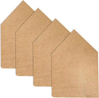 4 Pack 8 Inch Wooden House Shape Block Unfinished Wood Farmhouse Cutouts - Image 6