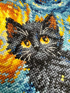 RIOLIS - Starry Cat 2288, Cross Stitch Kits 6"x7", Cat Cross Stitch Kits - Image 6