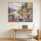 Sunset Lake Cabin Puzzles for Adults 1000 Pieces, Challenging Jigsaw Puzzles - Image 6
