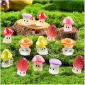 48 Pcs Mini Cute Resin Mushroom Statue Fake Miniature Mushroom Figurines by Unknown